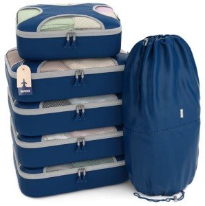 Shacke 6-Piece Travel Packing Cubes Set - Navy