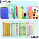 Colorful Mesh Pouches Set for Travel and Organization