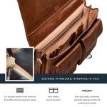 Men's Leather Laptop Briefcase - Jesolo2 Chestnut Tan