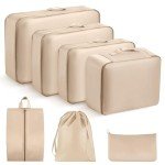 7-Piece Packing Cubes Set for Travel Luggage