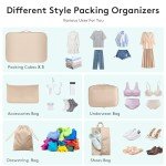 7-Piece Packing Cubes Set for Travel Luggage