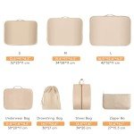 7-Piece Packing Cubes Set for Travel Luggage