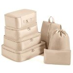 7-Piece Packing Cubes Set for Travel Luggage