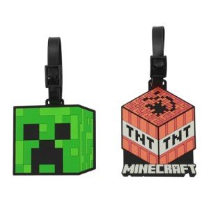 Minecraft 3D Molded Rubber Luggage Tag Set