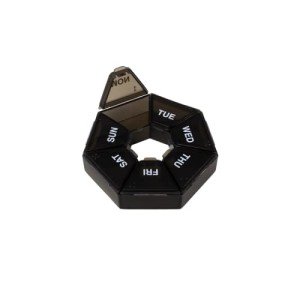 Portable Weekly Pill Organizer and Vitamin Planner