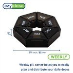 Portable Weekly Pill Organizer and Vitamin Planner