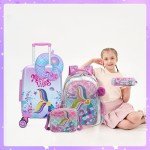 Cute Pink Mermaid 5-Piece Kids Luggage Set