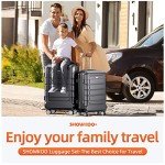 SHOWKOO Expandable Luggage Set with TSA Lock - Gray