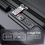 SHOWKOO Expandable Luggage Set with TSA Lock - Gray
