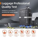 SHOWKOO Expandable Luggage Set with TSA Lock - Gray