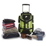 Fila 22" Neon Lime Lightweight Rolling Duffel Bag