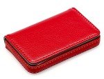 Red RFID Blocking Minimalist Leather Wallet holder
