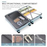 Merax 5-Piece Baby Blue Hardshell Luggage Set