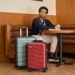 Lightweight 3-Piece Hardside Luggage Set - Wine Red