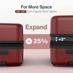 Lightweight 3-Piece Hardside Luggage Set - Wine Red