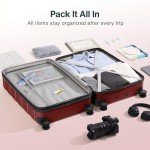 Lightweight 3-Piece Hardside Luggage Set - Wine Red
