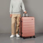 Rose Gold 30-Inch Expandable Hardshell Luggage