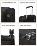 LUGGEX 20" Softside Expandable Carry-On Suitcase