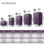 Leaves King Lavender 5-Piece Expandable Luggage Set