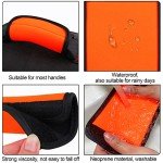 Bright Orange Luggage Handle Wraps - 6 Pack