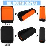 Bright Orange Luggage Handle Wraps - 6 Pack