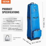 VEVOR Waterproof Golf Travel Bag with Wheels