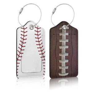 Sports Luggage Tags - Football & Baseball Design