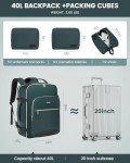 LOVEVOOK 40L Waterproof Travel Backpack with Packing Cubes