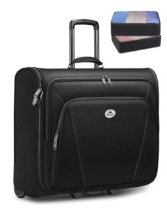 MATEIN Rolling Garment Bag with 2 Packing Cubes