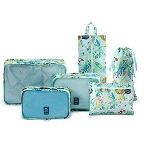 Jungle Print Travel Packing Cubes - 8 Pieces