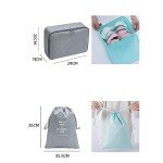 7-Piece Green Travel Storage Bag Set