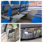 Waterproof Airplane Seat Organizer with Tray Cover