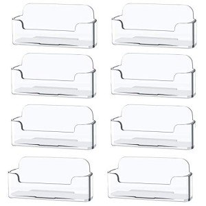 8 Pack Clear Business Card Holders for Desk