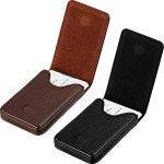 Outus 2-Piece Leather Business Card Holder Set