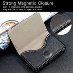 Luxury PU Leather Business Card Holder Wallet - Black