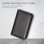 Luxury PU Leather Business Card Holder Wallet - Black