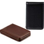Outus 2-Piece Leather Business Card Holder Set