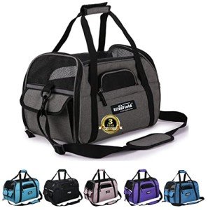 Airline Approved Soft Sided Pet Carrier in Charcoal