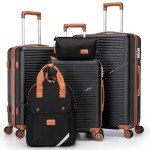 Cosbarn Airline Approved 5-Piece Luggage Set