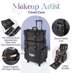 Kemier 2-in-1 Rolling Makeup Train Case