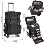 Rolling Makeup Case for Professionals and Crafters