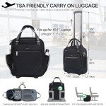 EMPSIGN 16" Underseat Wheeled Carry-On Bag