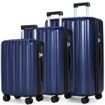 SHOWKOO 3-Piece Expandable Hardside Luggage Set