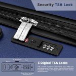 SHOWKOO 3-Piece Expandable Hardside Luggage Set