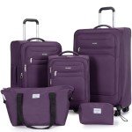 5-Piece Expandable Luggage Set with Spinner Wheels
