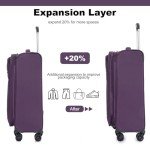 5-Piece Expandable Luggage Set with Spinner Wheels
