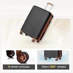 UNKNOK 3-Piece Hardshell Luggage Set with TSA Lock