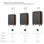 UNKNOK 3-Piece Hardshell Luggage Set with TSA Lock