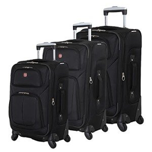 SwissGear Sion Expandable Softside Luggage Set - Black