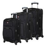 SwissGear Sion Expandable Softside Luggage Set - Black